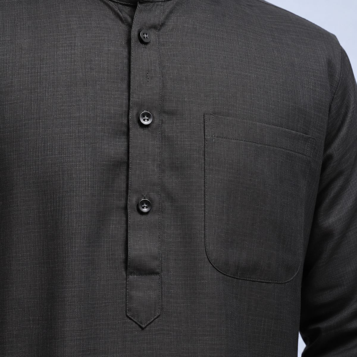 Black men’s ethnic kurta by Adhunik Swadeshi Bhandar