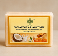 Satva Coconut Milk & Honey Soap | Handmade Moisturizing Bath Soap | 125g