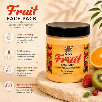 Satva Fruit Face Pack for Herbal Facial Skin Care