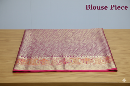 Teal Blue Woven Silk Saree with Traditional Gold Zari Motifs & Contrast Border