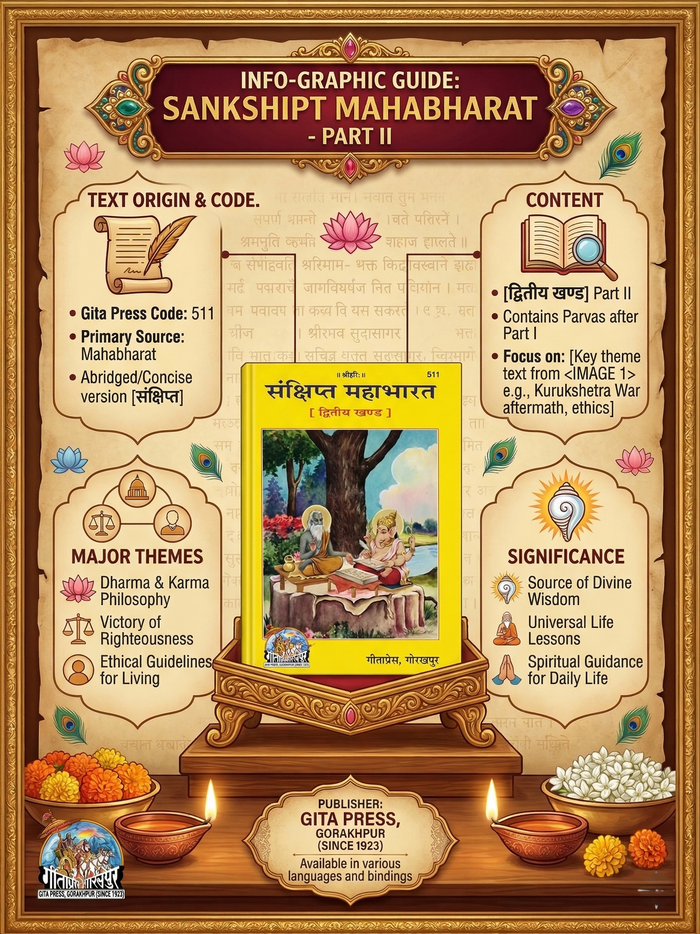 Gita Press Sankshipt Mahabharat Book [Volume 2] – Illustrated Hindi Edition