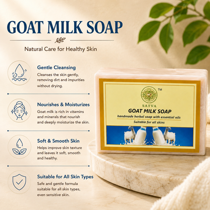 Satva Goat Milk Soap with Natural Goat Milk Ingredients