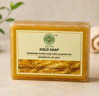 Satva Gold Soap | Handmade Herbal Bath Soap for Soft & Radiant-Looking Skin | 125g