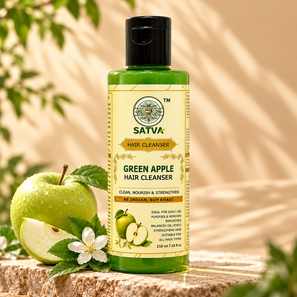 SATVA Green Apple Hair Cleanser – 210ml