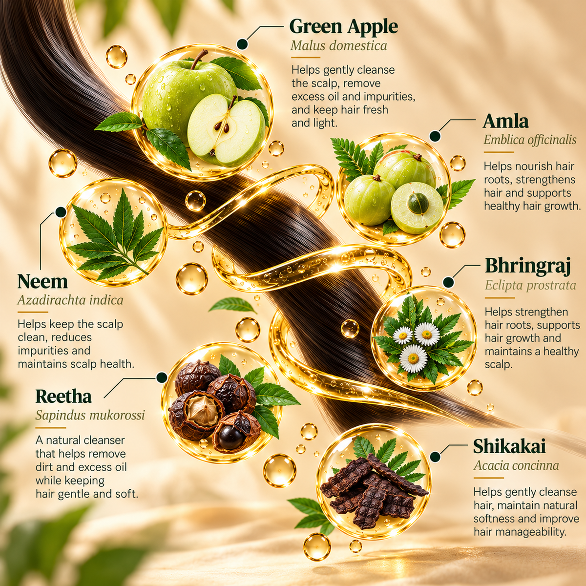 SATVA Green Apple Hair Cleanser – 210ml
