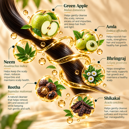 SATVA Green Apple Hair Cleanser – 210ml