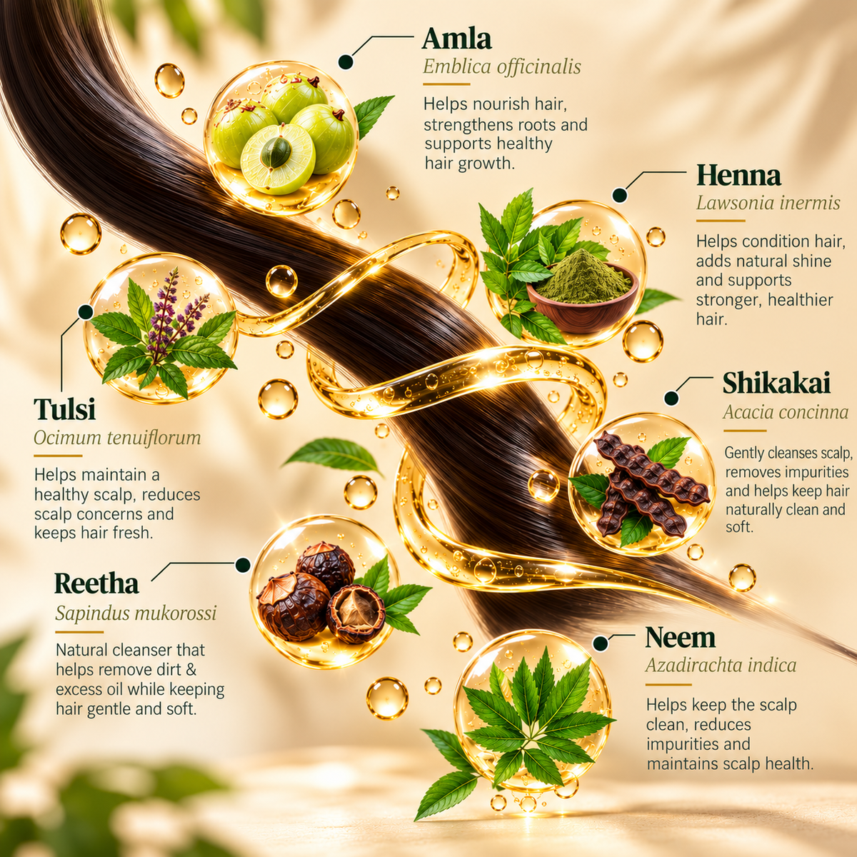SATVA Henna Tulsi Hair Cleanser Ingredients