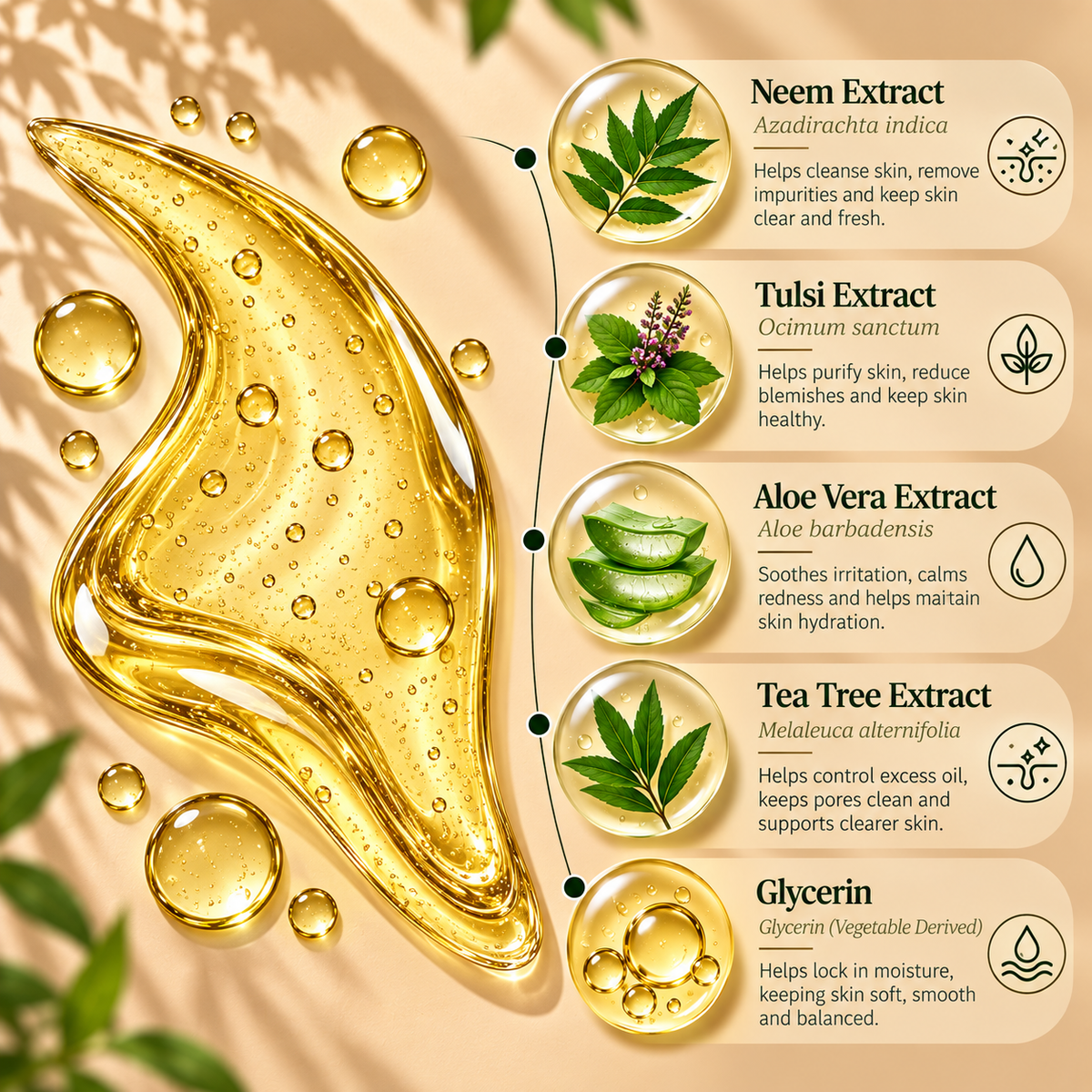 SATVA Khadi Herbal Face Wash Ingredients
