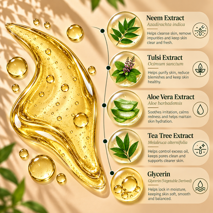 SATVA Khadi Herbal Face Wash Ingredients