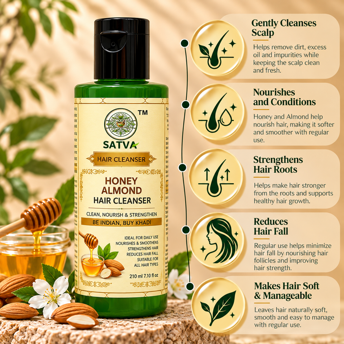 SATVA Honey Almond Hair Cleanser – 210ml