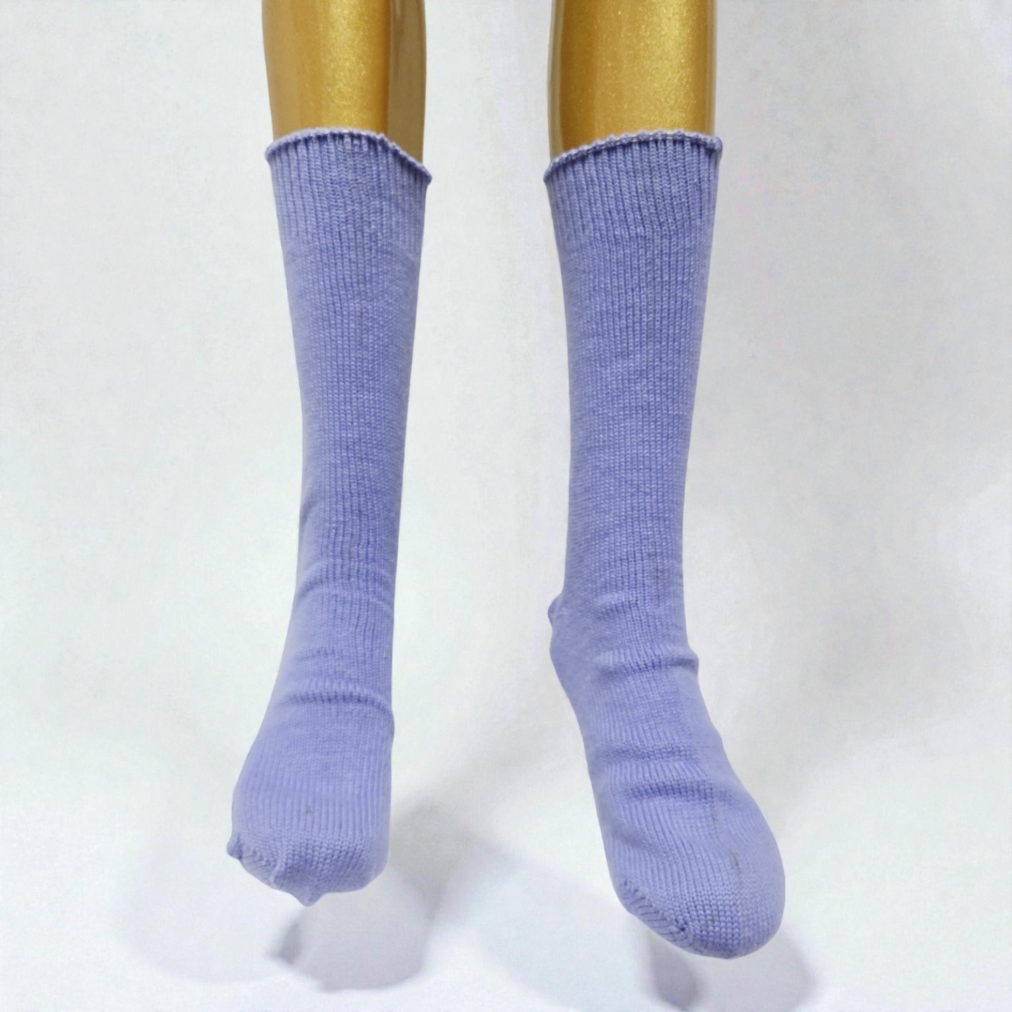 Premium Light Purple (Lavender) Woolen Socks for Women – Soft Ribbed Knit Winter Crew Socks for Warmth