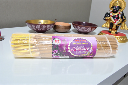 Khadi Handcrafted Lavender Agarbatti 200g  – Natural Floral Incense Sticks for Stress Relief, Meditation & Pooja – Long-Lasting Fragrance (Gramudyog Certified)
