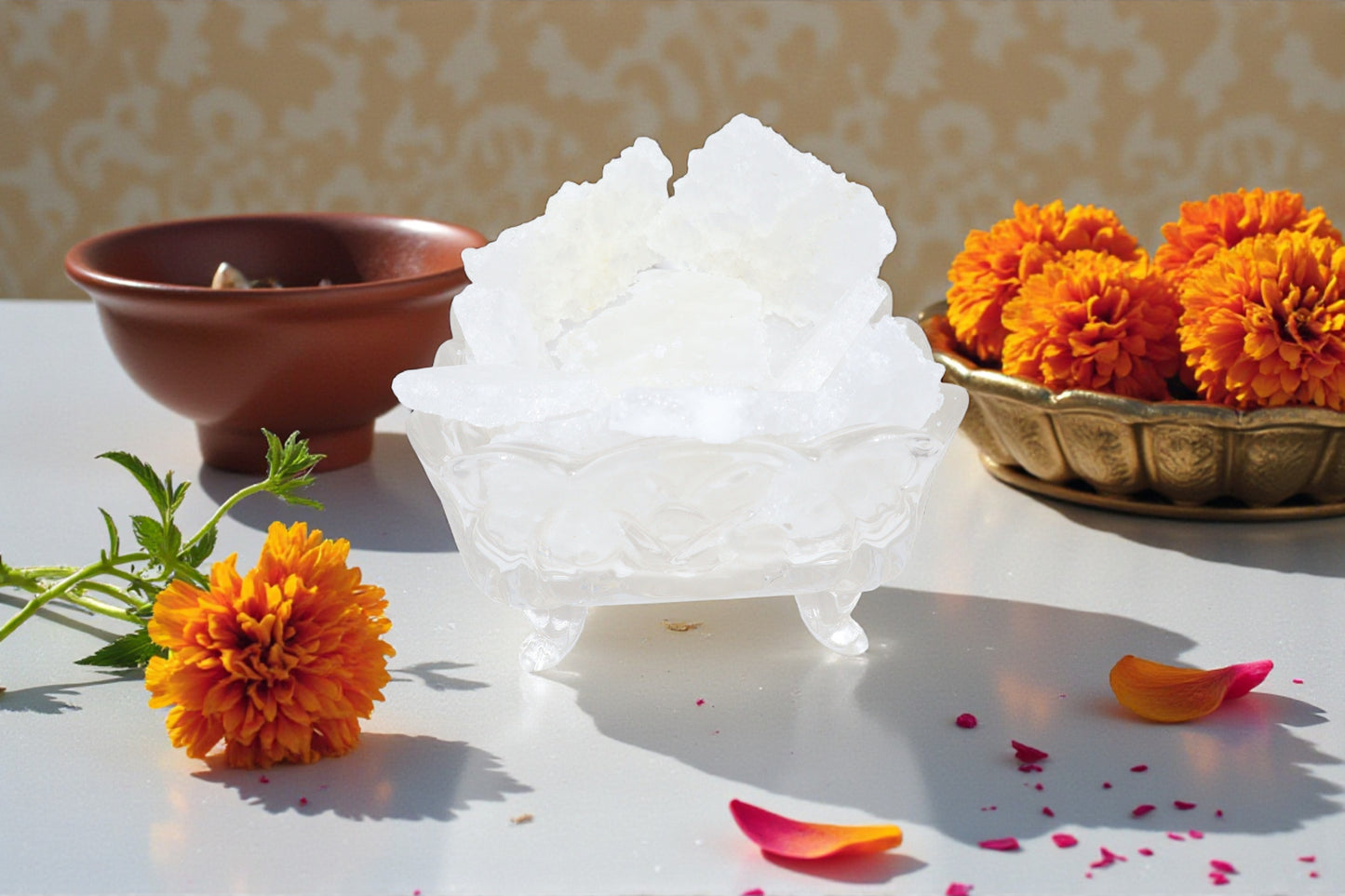 Khadi Handcrafted Desi Kapoor (250g) – 100% Pure Raw Camphor Lumps for Pooja, Havan & Diffuser – Residue-Free Swadeshi Kapur (Khadi India Certified)