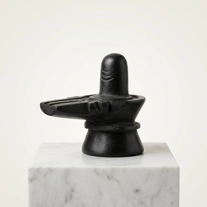 White Marble Shivling – Sacred Stone Shivling for Home Temple & Pooja