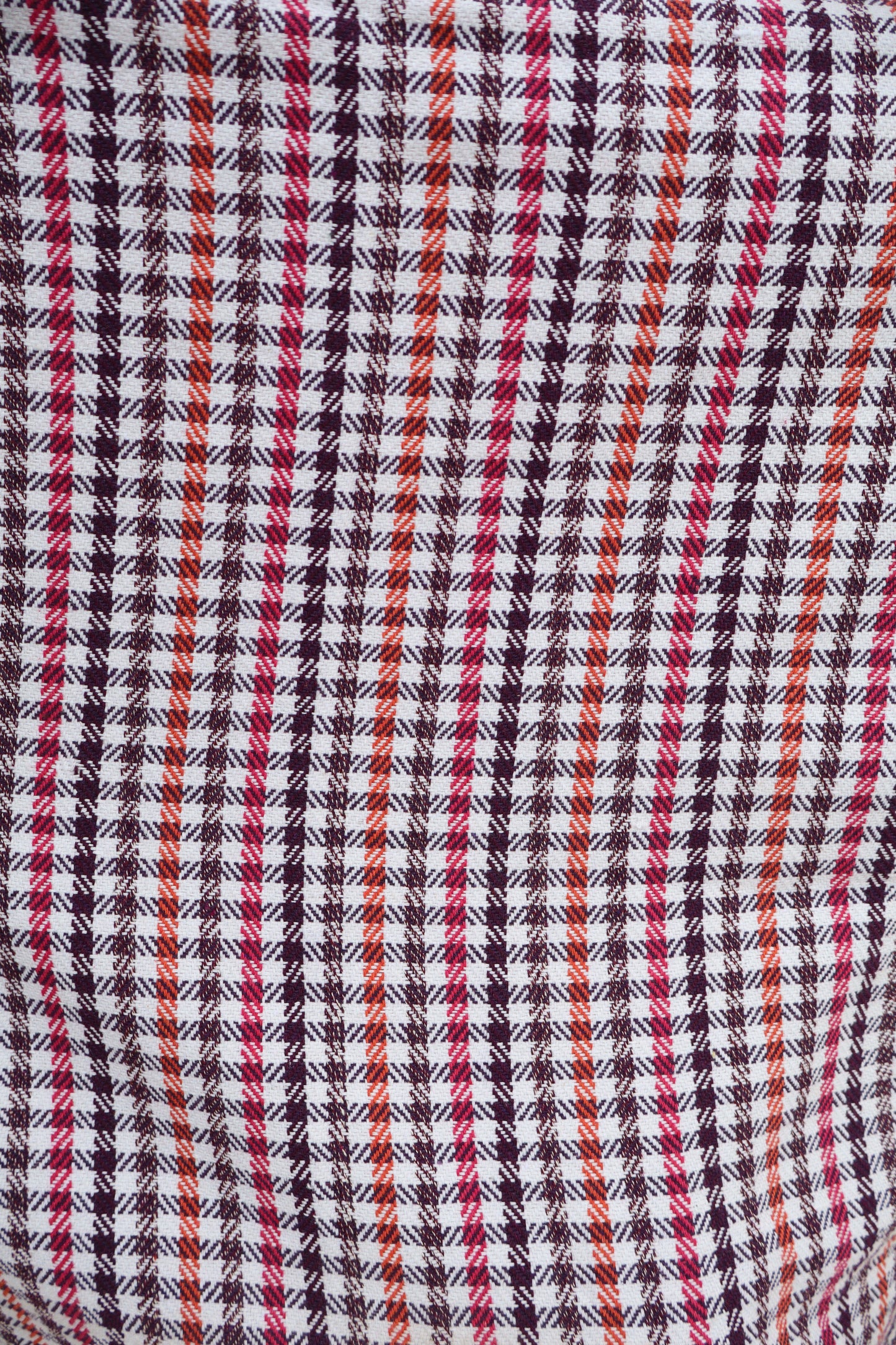 Premium Pink & White Checkered Khadi Cotton Khesh – Handwoven Multi-Color Plaid Heavy Blanket