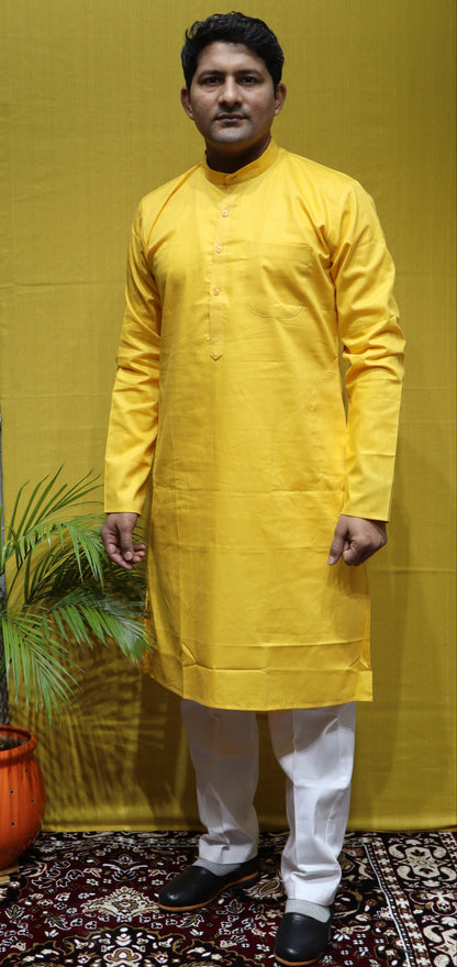 Khadi Cotton Kurta Full Sleeve – Pure Handwoven Cotton Traditional Wear