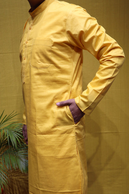 Khadi Cotton Kurta Full Sleeve – Pure Handwoven Cotton Traditional Wear