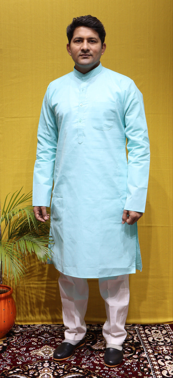 Cotton Men Kurta Full Sleeve – Pure Cotton Traditional Ethnic Wear