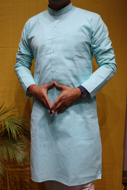 Cotton Men Kurta Full Sleeve – Pure Cotton Traditional Ethnic Wear