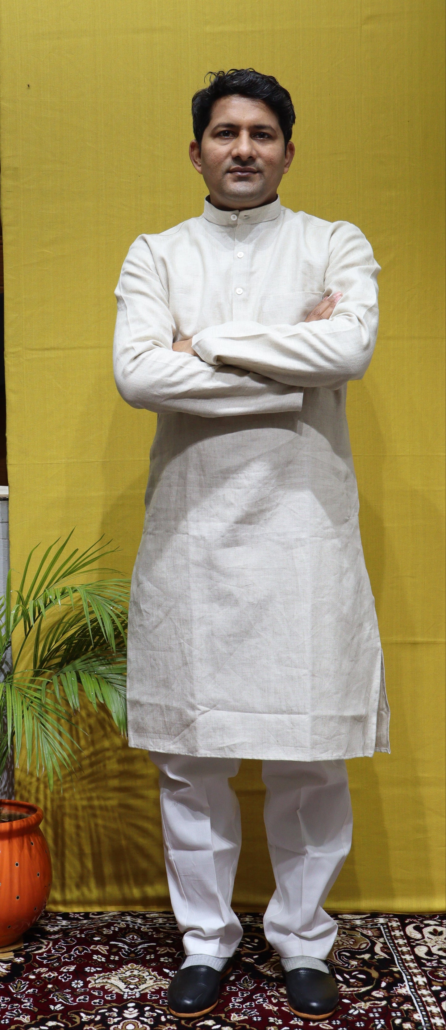 Linen Men Kurta – Premium Linen Fabric Classic Traditional Wear