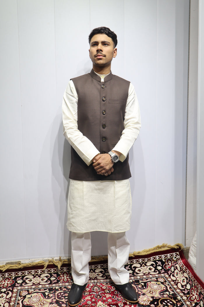 Men’s Classic Black Cotton Nehru Jacket – Timeless Ethnic & Formal Wear