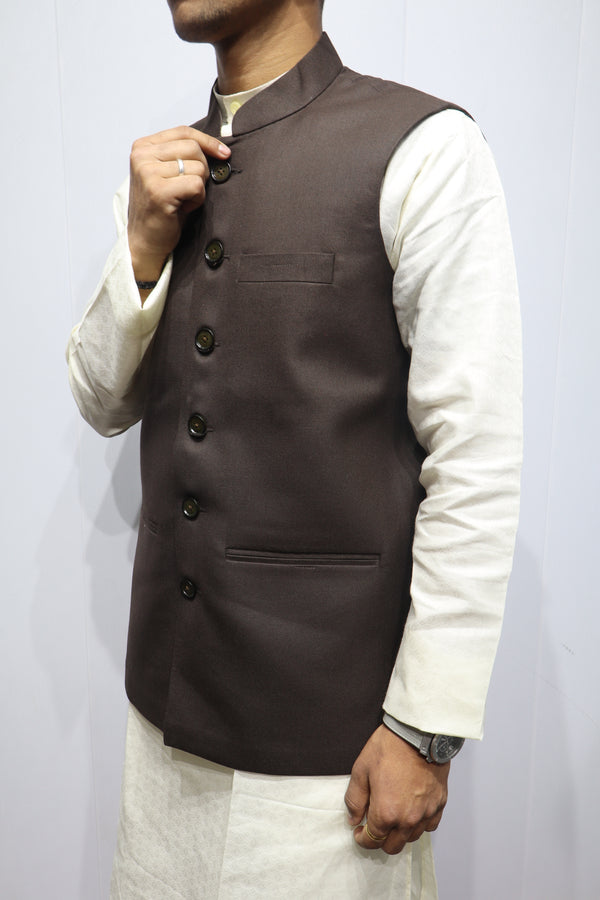 Men’s Classic Black Cotton Nehru Jacket – Timeless Ethnic & Formal Wear