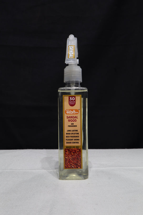 Adhunik Swadeshi Bhandar Sandalwood Air Freshener Spray – Long Lasting Chandan Fragrance for Home & Office