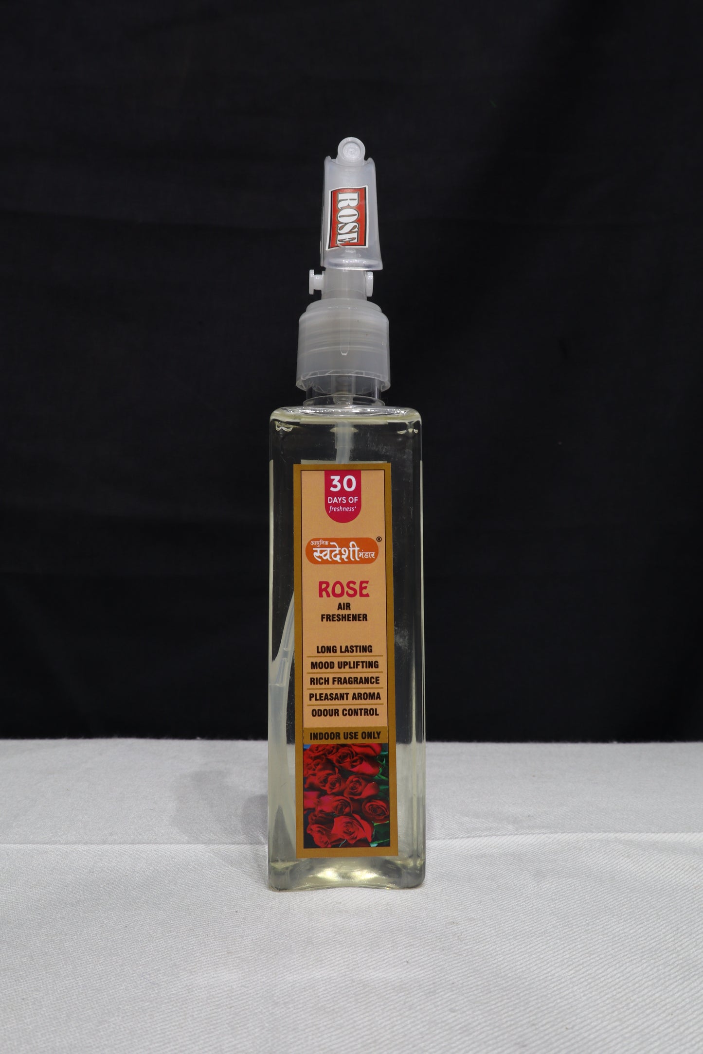 Adhunik Swadeshi Bhandar Rose Air Freshener Spray – Long Lasting Floral Fragrance for Home & Office