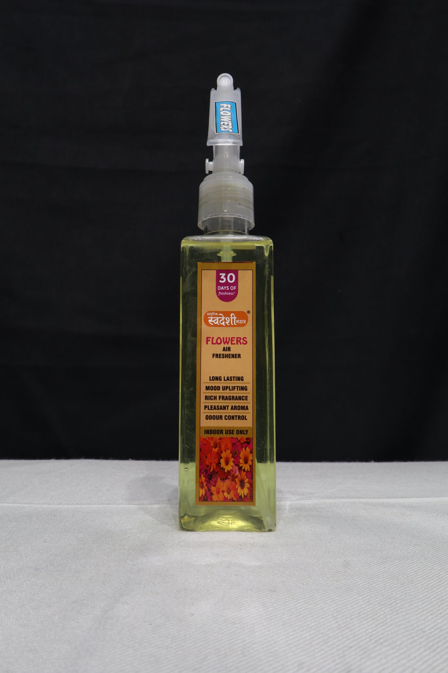 Adhunik Swadeshi Bhandar Flowers Air Freshener Spray – Long Lasting Floral Fragrance for Home & Office