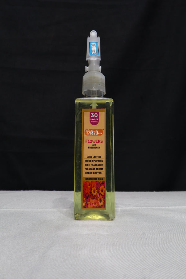 Adhunik Swadeshi Bhandar Flowers Air Freshener Spray – Long Lasting Floral Fragrance for Home & Office