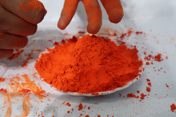 Adhunik Swadeshi Bhandar Organic Tesu Orange Gulal – 100% Herbal & Natural Holi Color (100g)