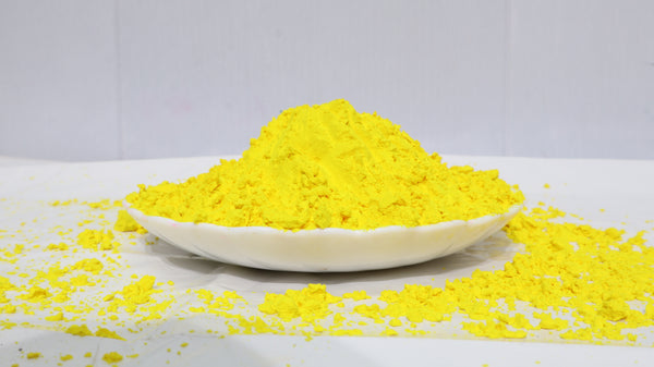 Adhunik Swadeshi Bhandar Organic Haldi Yellow Gulal – 100% Herbal & Natural Holi Color (100g)