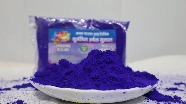 Adhunik Swadeshi Bhandar Organic Blue Orchid Gulal – 100% Herbal & Natural Holi Color (100g)