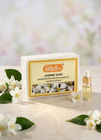 Adhunik Swadeshi Bhandar Jasmine Soap – Handmade Herbal Bath Bar with Essential Oils for Soft & Fragrant Skin(125g)