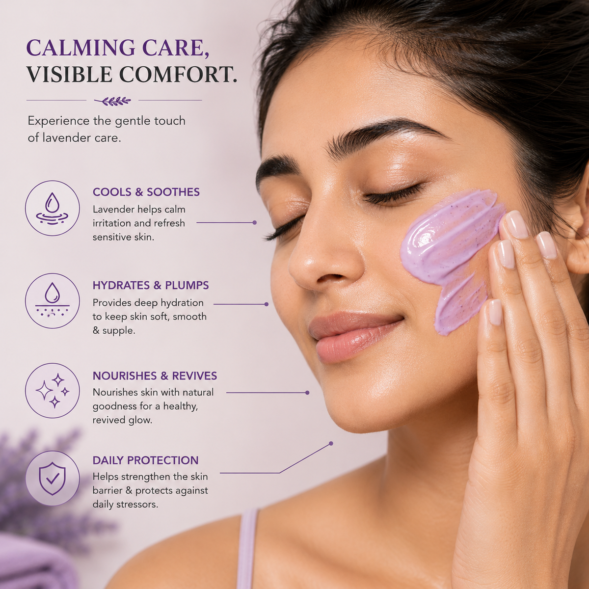 SATVA Lavender Moisturizer Suitable for All Skin Types