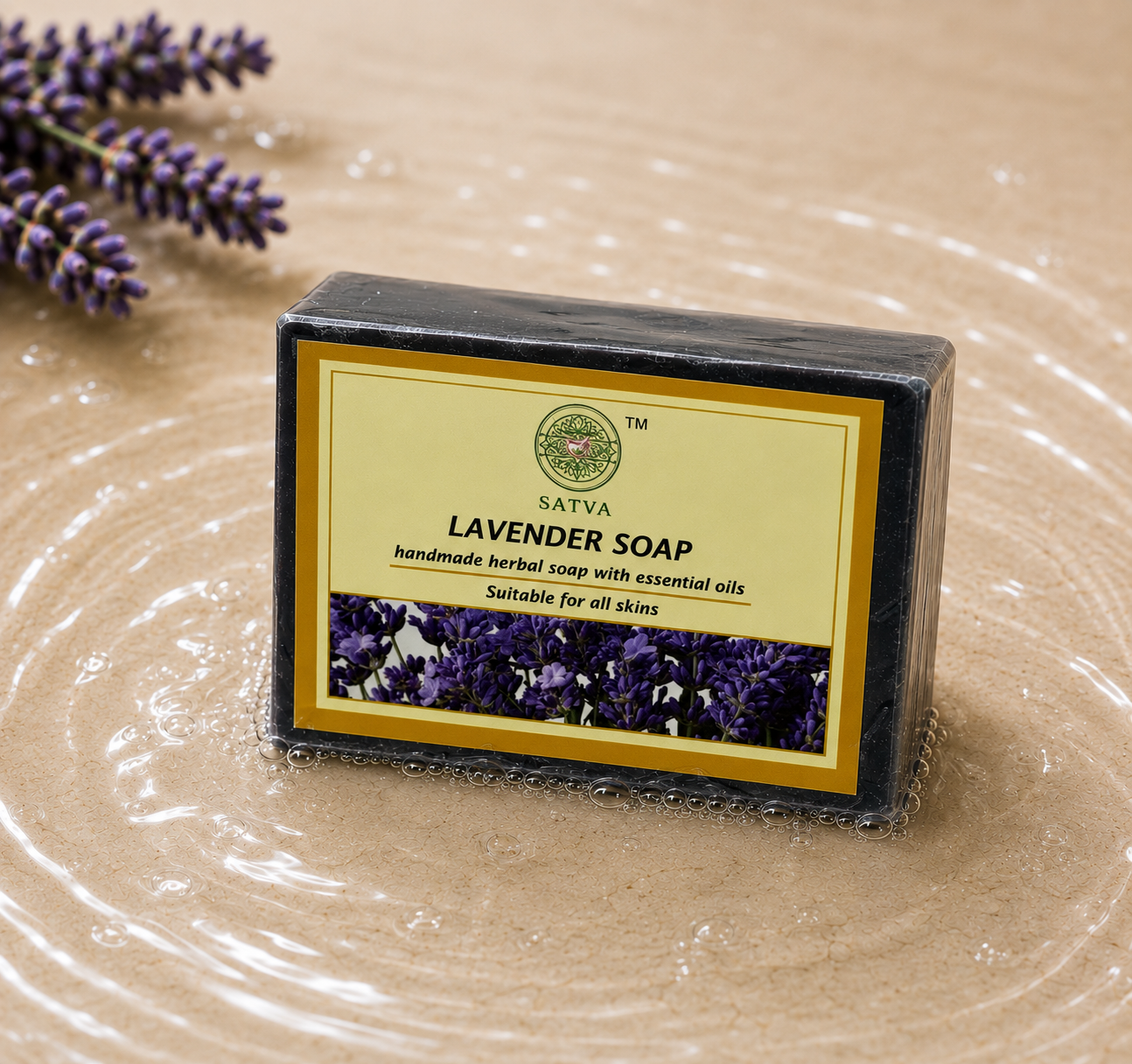 Satva Lavender Soap Handmade Herbal Bath Soap 125g