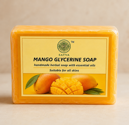 Satva Mango Glycerine Soap Handmade Bath Soap 125g