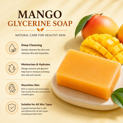 Handmade Mango Glycerine Soap for Soft and Moisturized Skin