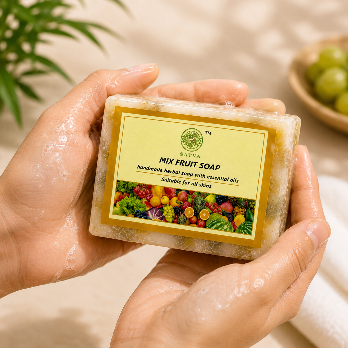 Satva Herbal Mix Fruit Bath Soap Natural Skin Care