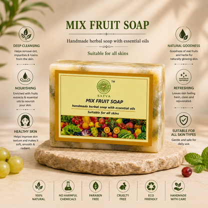 Handmade Mix Fruit Soap for Fresh and Soft Skin