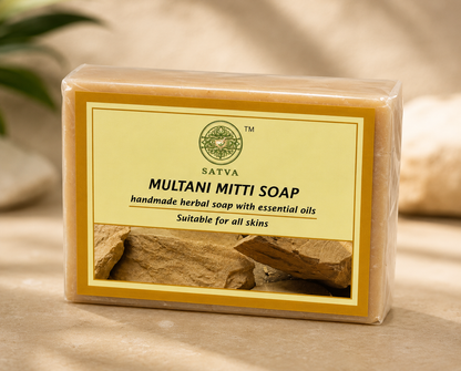 Satva Multani Mitti Soap Handmade Herbal Bath Soap 125g