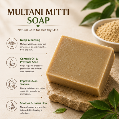 Satva Herbal Multani Mitti Bath Soap Natural Skin Care