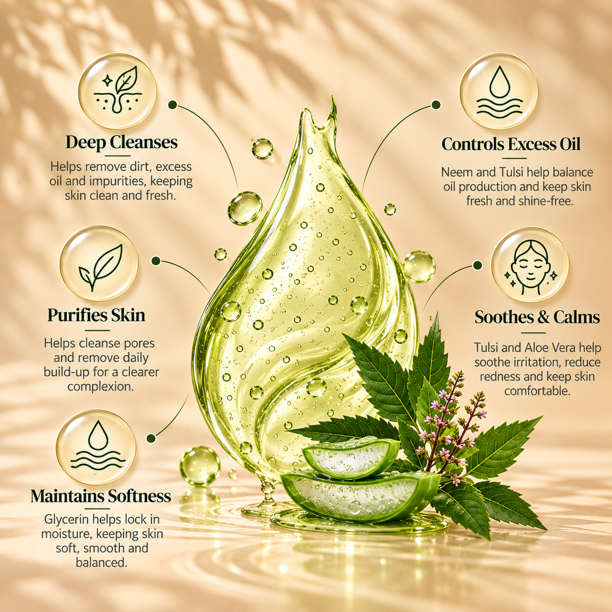 SATVA Khadi Neem Tulsi Face Wash Benifits