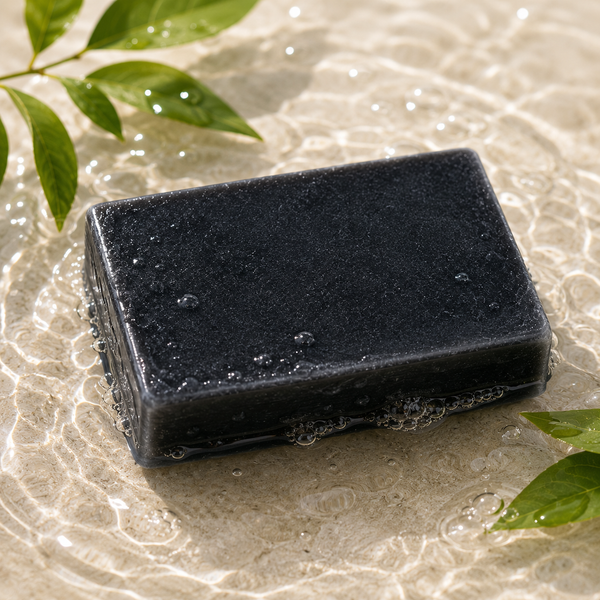 Satva Neem Charcoal Soap | Handmade Herbal Bath Soap with Neem & Activated Charcoal | 125g
