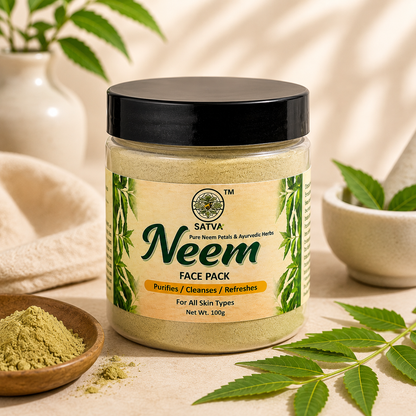 Satva Neem Face Pack Herbal Neem Powder for Skin Care