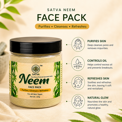 Satva Neem Face Pack for Herbal Facial Skin Care