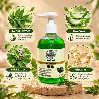 SATVA Neem Hand Wash Suitable for All Skin Types