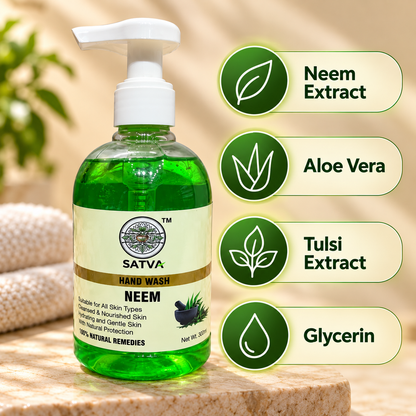SATVA Neem Hand Wash with Hydrating and Nourishing Care