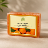Satva Orange Soap | Handmade Herbal Bath Soap with Orange Essential Oil | 125g