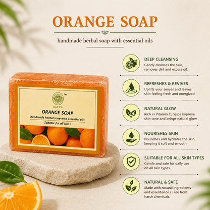Handmade Orange Soap for Fresh and Healthy Skin